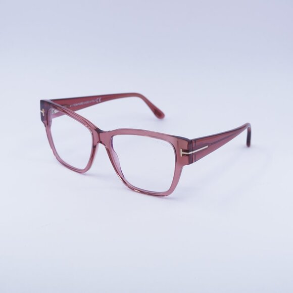 Tom Ford FT5745-B 072 Eyeglasses Rose 54mm Square Frame, Blue Light Block Lenses - Picture 7 of 9